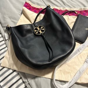 Tory Burch Large Black Hobo